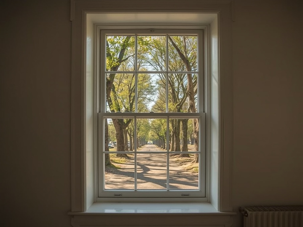 Interieur Huissense woning met uitzicht door kunststof kozijnen op groen
