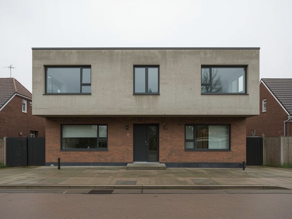 Moderne rijtjeswoning in Westervoort met antraciet grijze kunststof kozijnen