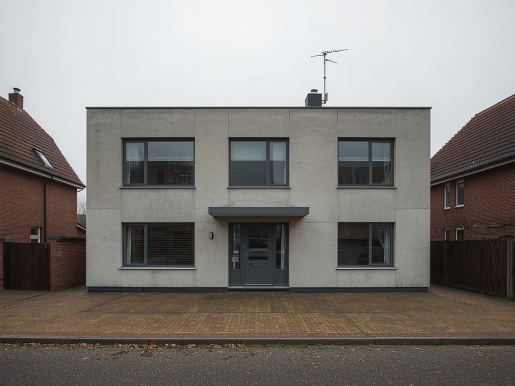 Flatwoning Huissen met antraciet grijze kunststof kozijnen