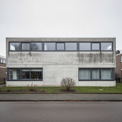 Appartementencomplex in Beinum, Doesburg, met antraciet grijze kunststof kozijnen