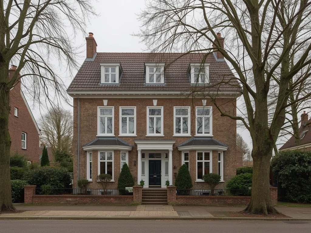 Villa Arnhem Sonsbeek-kwartier met nieuw geplaatste witte kunststof kozijnen