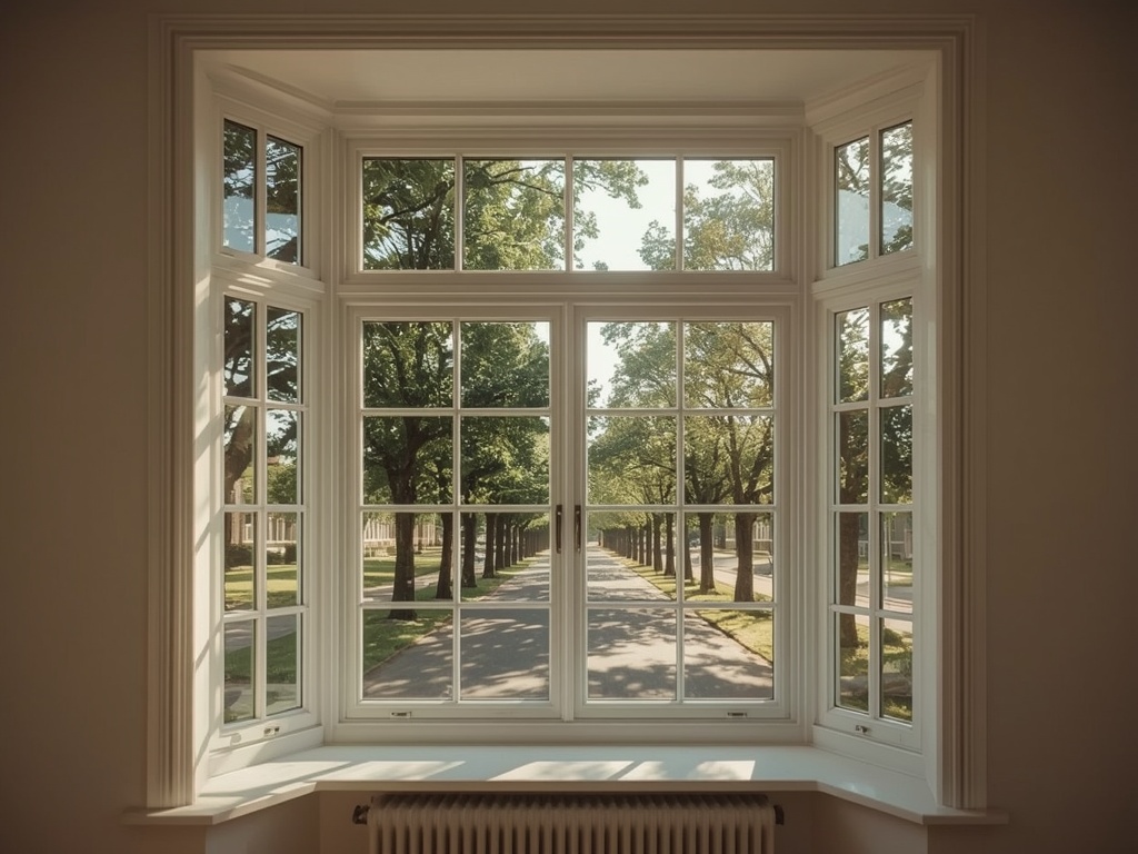 Interieur van een woning in Nijmegen met uitzicht op het Keizer Karelplein door kunststof kozijnen