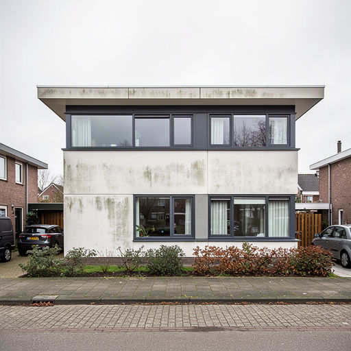 Rijtjeshuis Elst-Zuid met antraciet grijze kunststof kozijnen