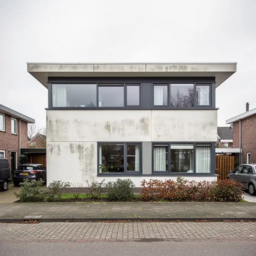 Rijtjeshuis Elst-Zuid met antraciet grijze kunststof kozijnen