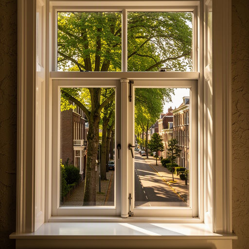 Woonkamer in een Bemmels huis met uitzicht door kunststof kozijnen op de tuin