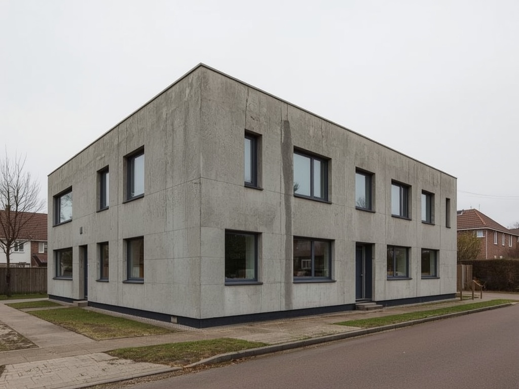 Woningbouwflat Arnhem Presikhaaf met antraciet grijze kunststof kozijnen