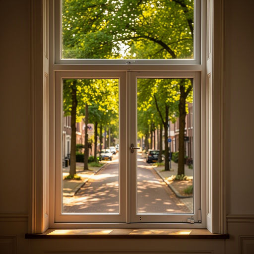 Interieur Doesburgs woonhuis met uitzicht door kunststof kozijnen op IJssel