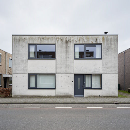 Rijtjeshuis in de Nijmeegse wijk Dukenburg met antraciet grijze kunststof kozijnen