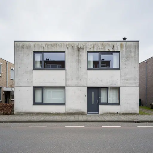 Rijtjeshuis in de Nijmeegse wijk Dukenburg met antraciet grijze kunststof kozijnen