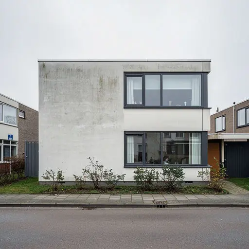 Rijtjeshuis Huissen Zilverkamp met antraciet grijze kunststof kozijnen