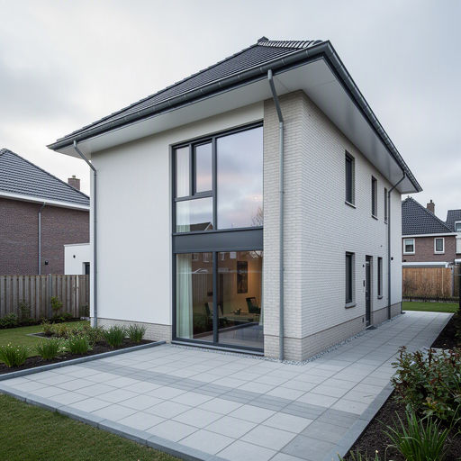 Antraciet kunststof kozijnen aan een gerenoveerd jaren 30-huis