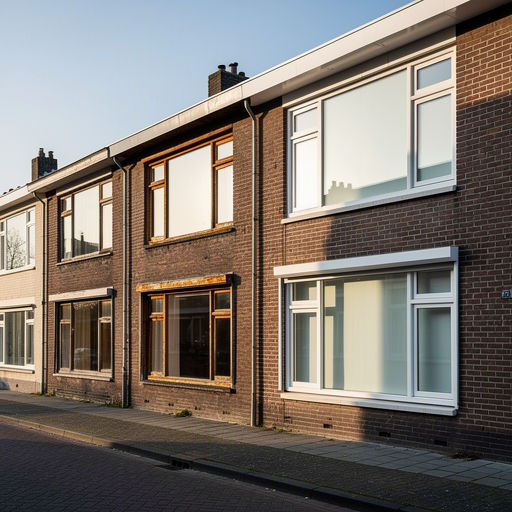Witte kunststof kozijnen met HR++ glas in een jaren 60-rijtjeshuis in Arnhem