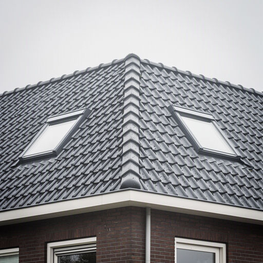 Vakman installeert een kunststof dakraam in een hellend dak in Arnhem